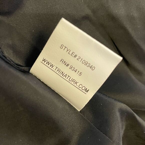 EUC Trina Turk Silver Studded Black Blazer Jacket Sz. 8 - Picture 7 of 7